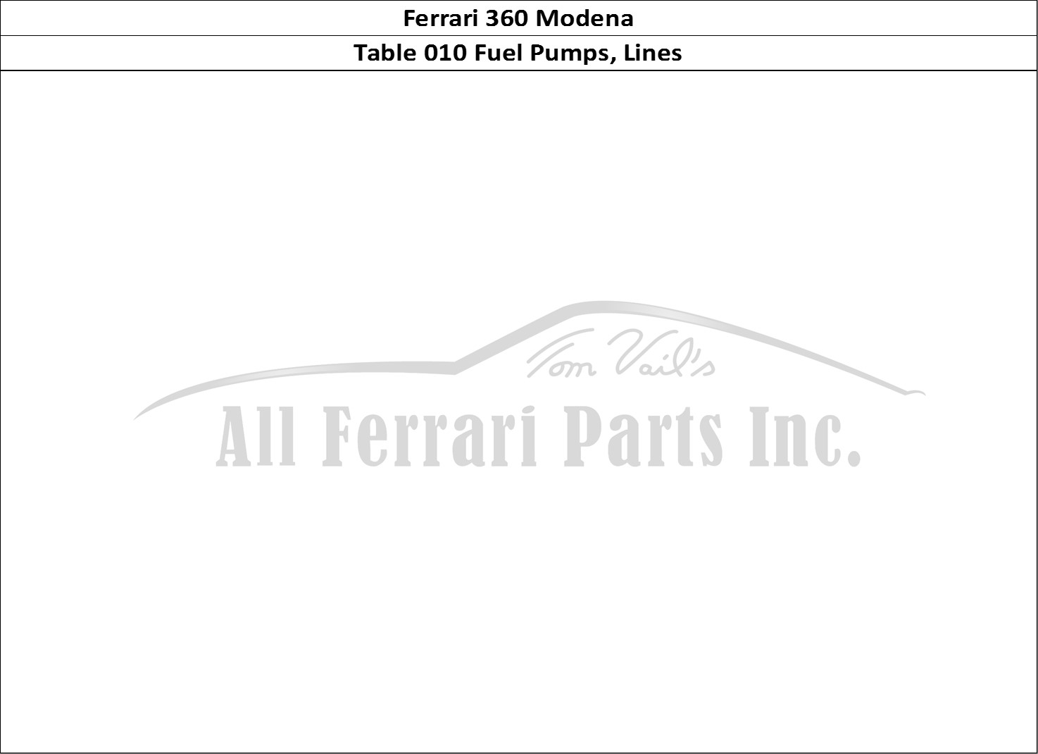 Ferrari Parts Ferrari 360 Modena Page 010 Fuel Pumps and Pipes