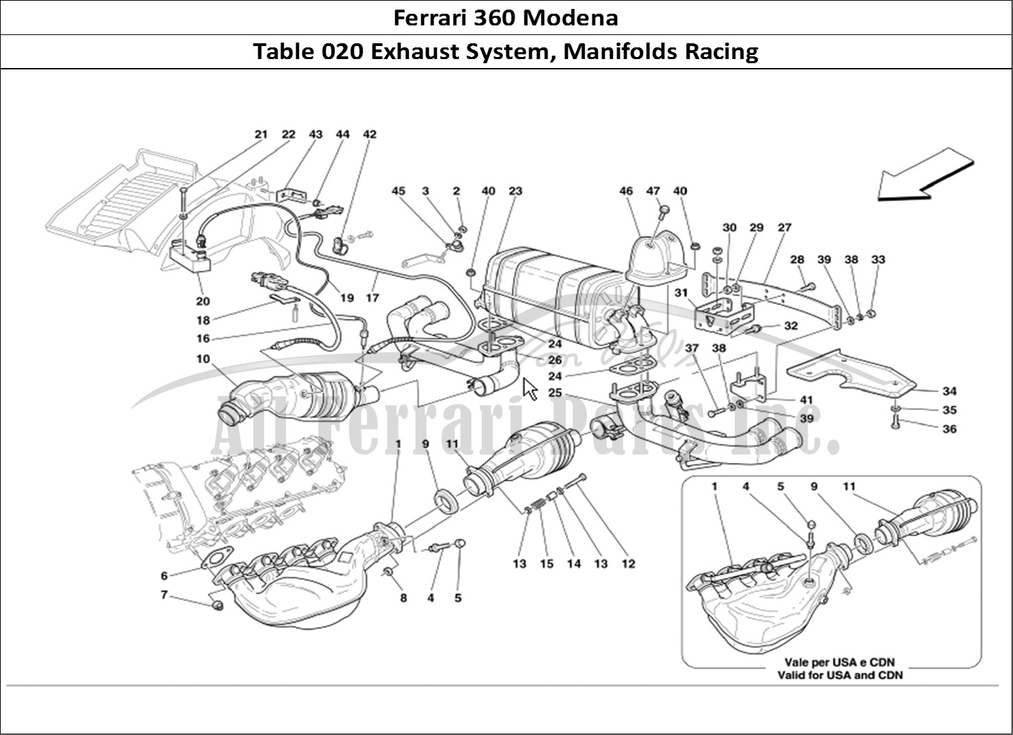Ferrari Parts Ferrari 360 Modena Page 020 Racing Exhaust System -Op