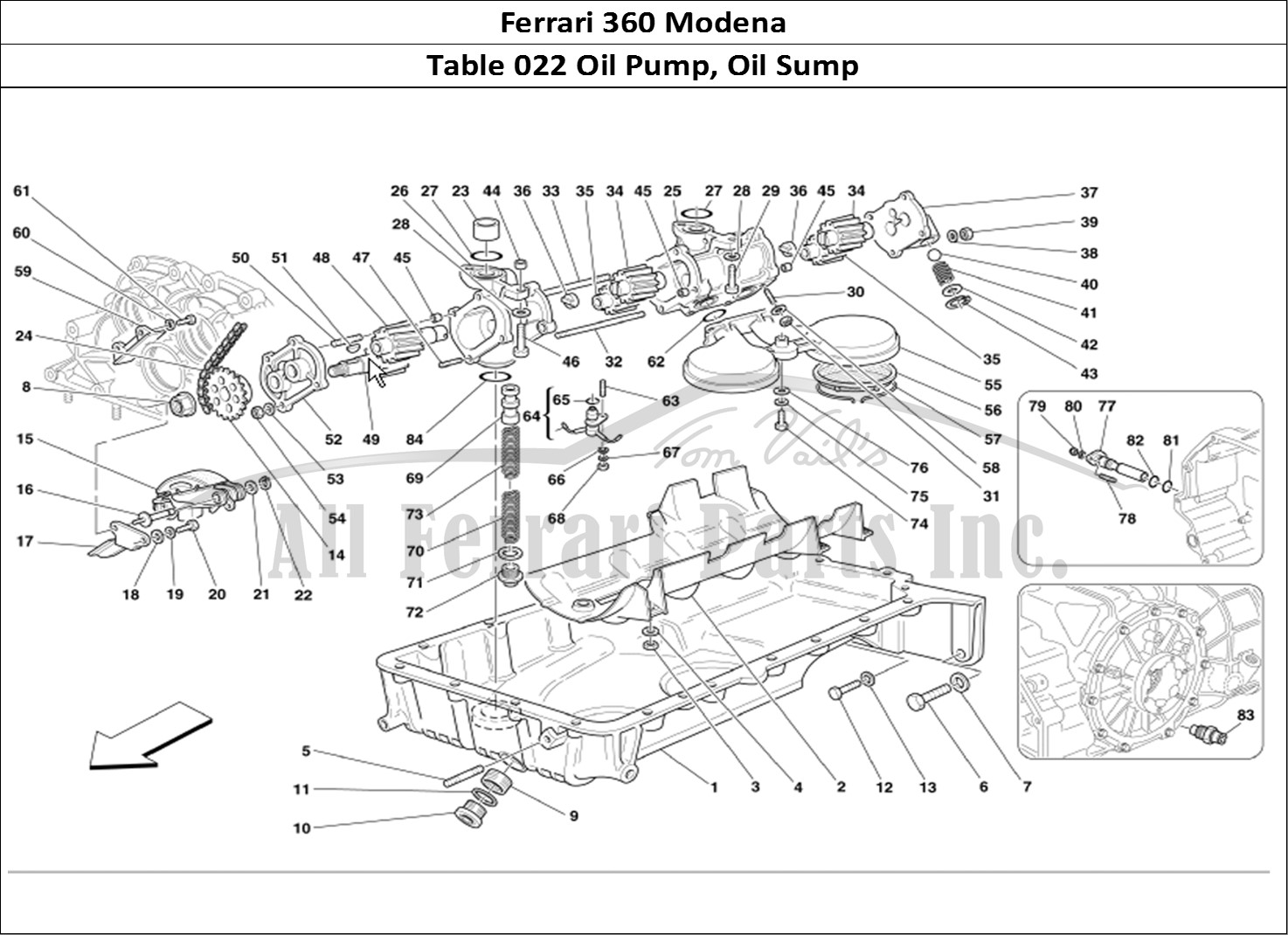 Ferrari Parts Ferrari 360 Modena Page 022 Pumps and Oil Sump