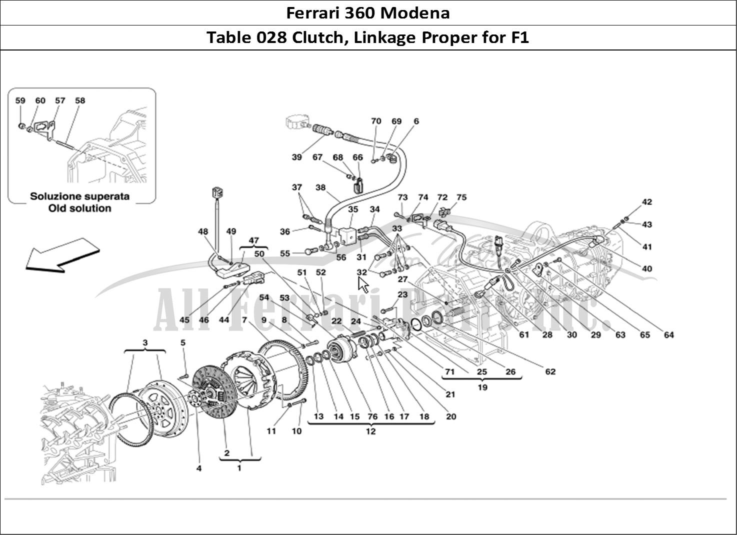 Ferrari Parts Ferrari 360 Modena Page 028 Clutch and Controls -Vali