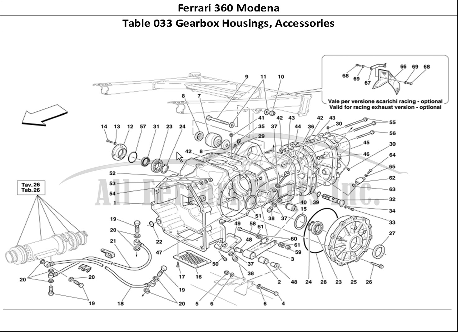 Ferrari Parts Ferrari 360 Modena Page 033 Gearbox Covers