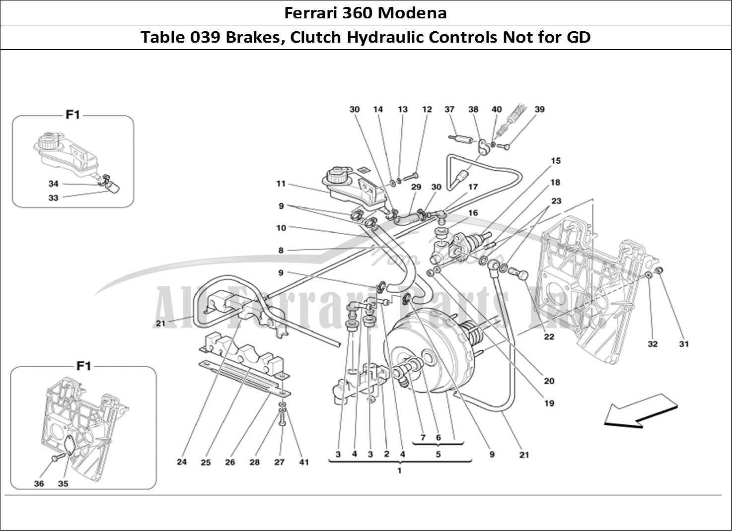 Ferrari Parts Ferrari 360 Modena Page 039 Brakes and Clutch Hydraul