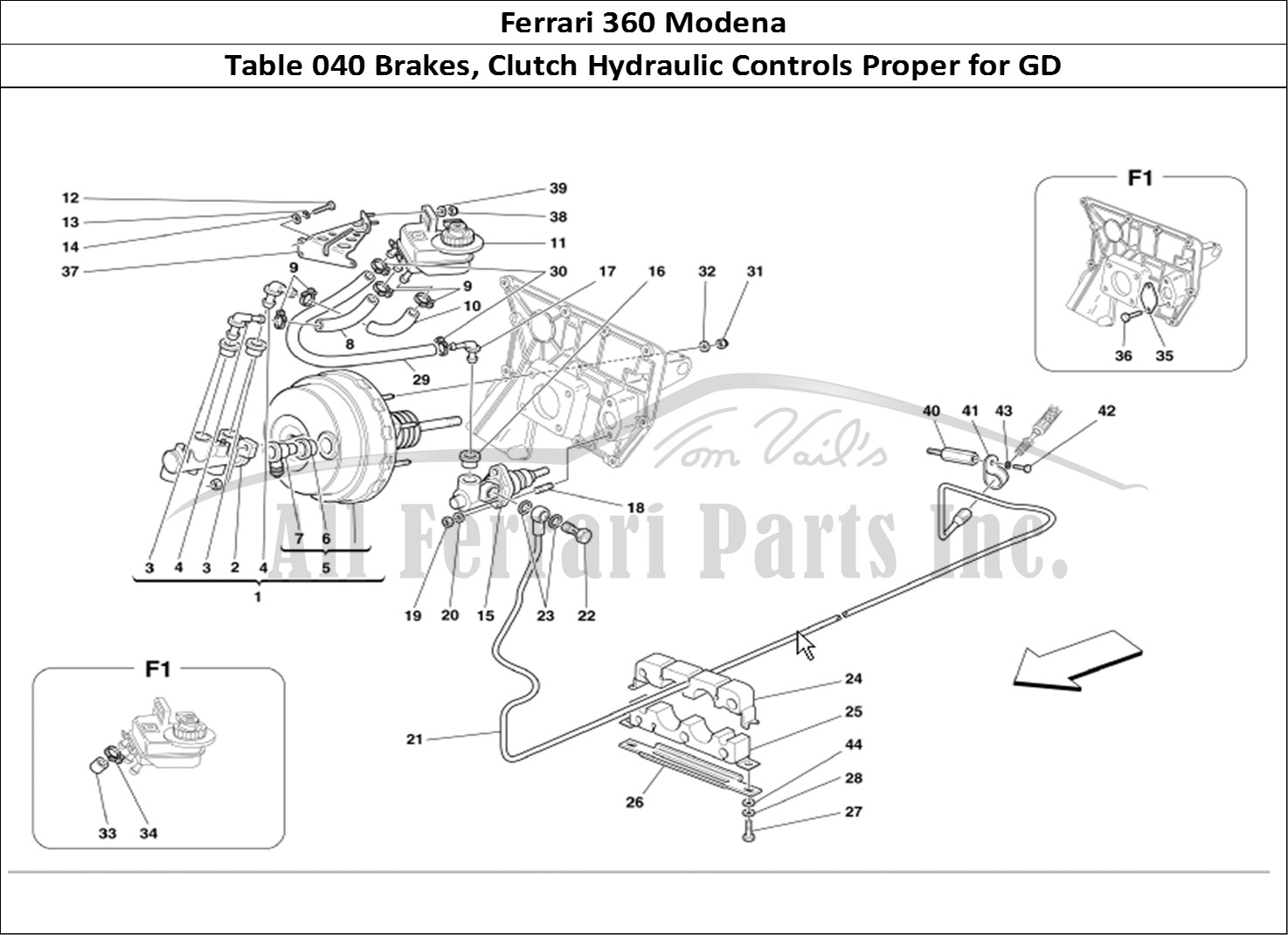 Ferrari Parts Ferrari 360 Modena Page 040 Brakes and Clutch Hydraul