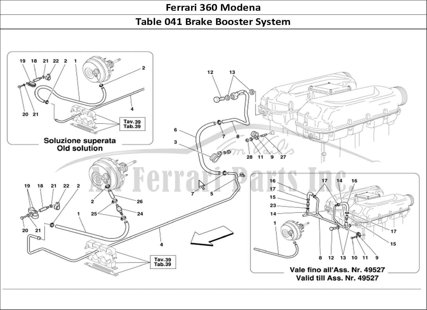 Ferrari Parts Ferrari 360 Modena Page 041 Brake Booster System