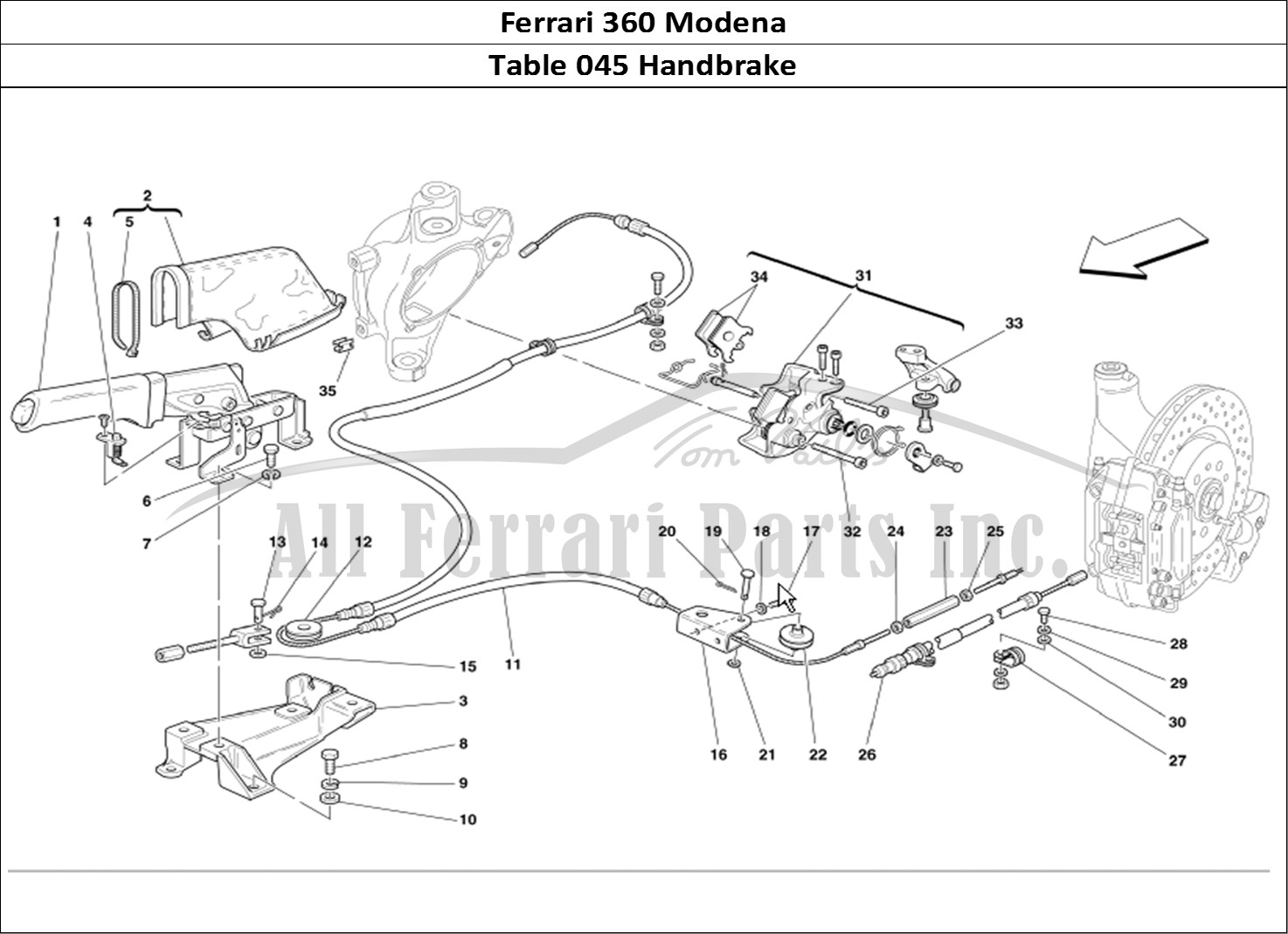 Ferrari Parts Ferrari 360 Modena Page 045 Hand-Brake Control