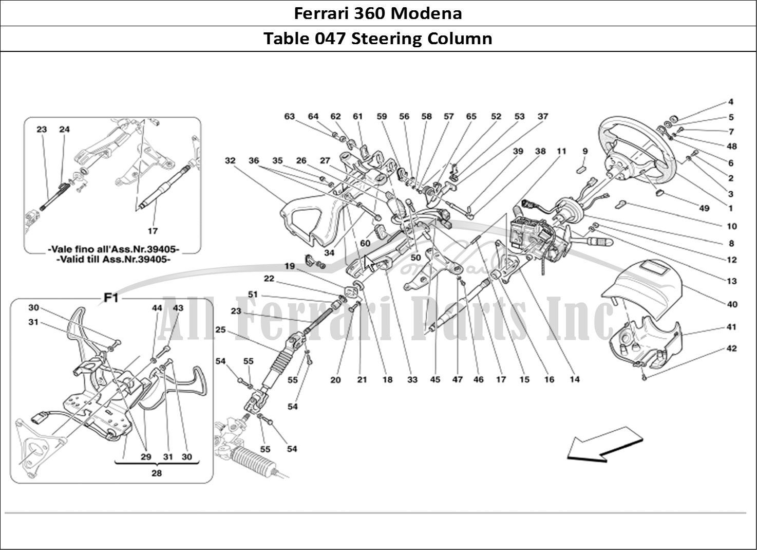 Ferrari Parts Ferrari 360 Modena Page 047 Steering Column