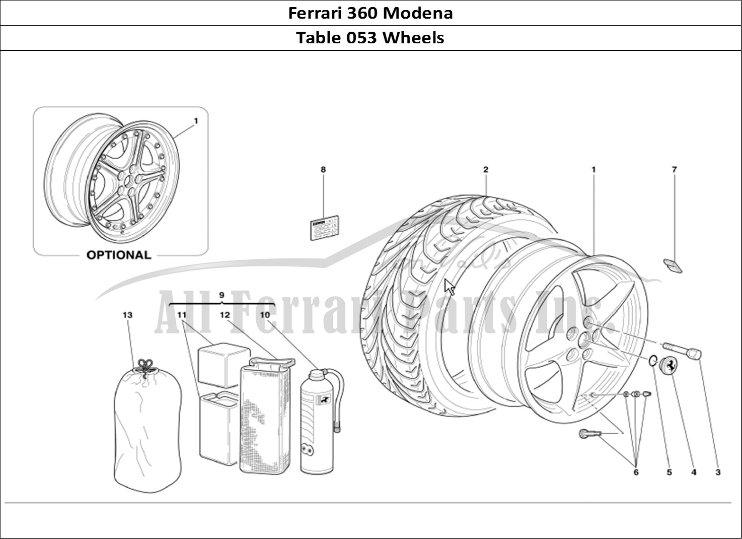 Ferrari Parts Ferrari 360 Modena Page 053 Wheels