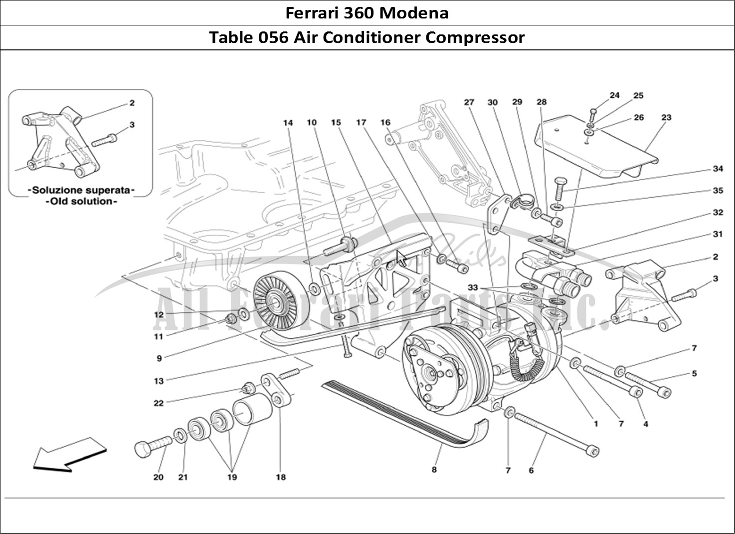 Ferrari Parts Ferrari 360 Modena Page 056 Air Conditioning Compress