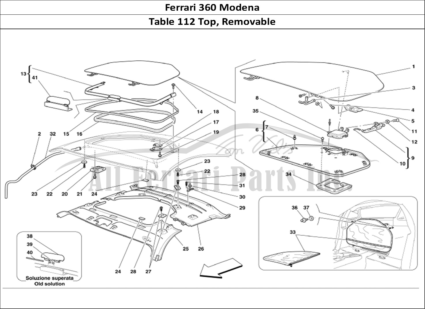 Ferrari Parts Ferrari 360 Modena Page 112 Removable Top