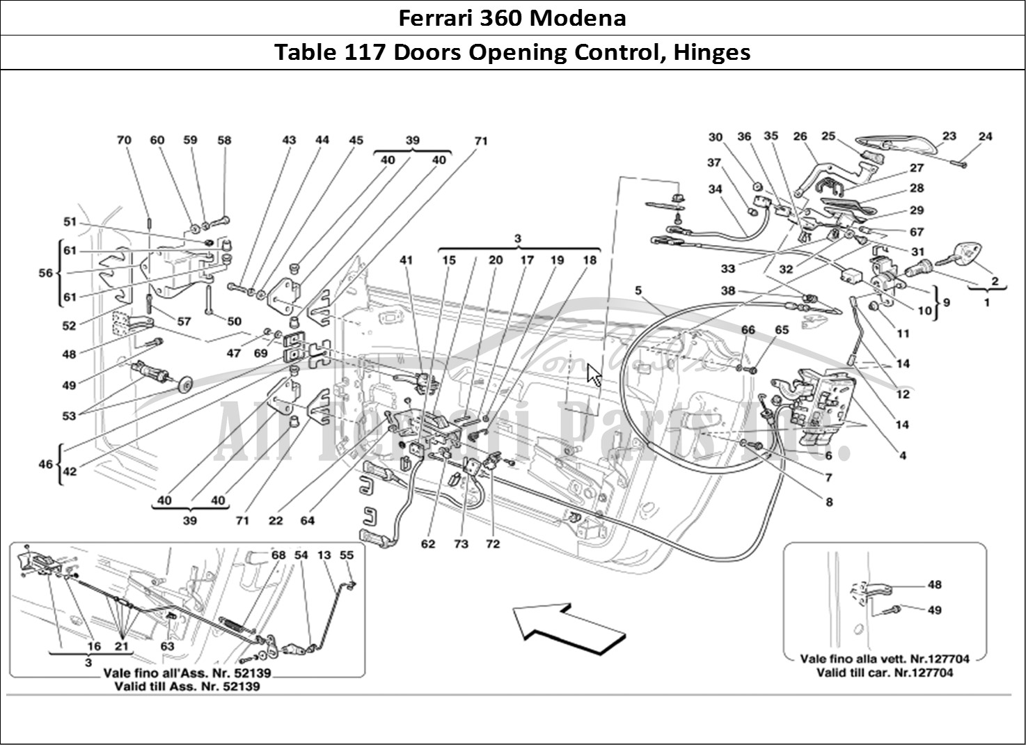 Ferrari Parts Ferrari 360 Modena Page 117 Doors Opening Control and