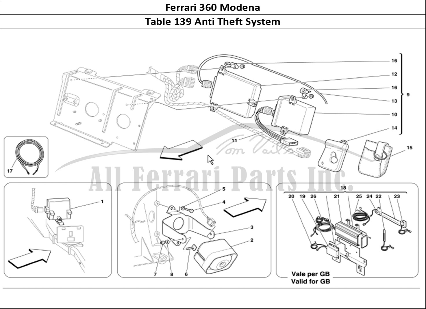 Ferrari Parts Ferrari 360 Modena Page 139 Anti Theft Electrical Boa
