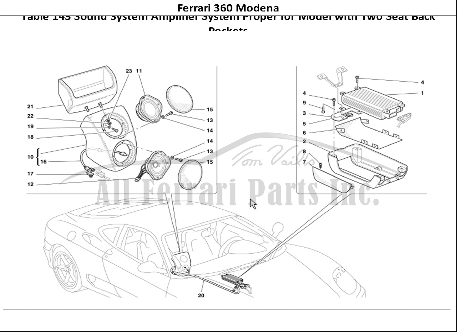 Ferrari Parts Ferrari 360 Modena Page 143 Radio Amplifier System -V