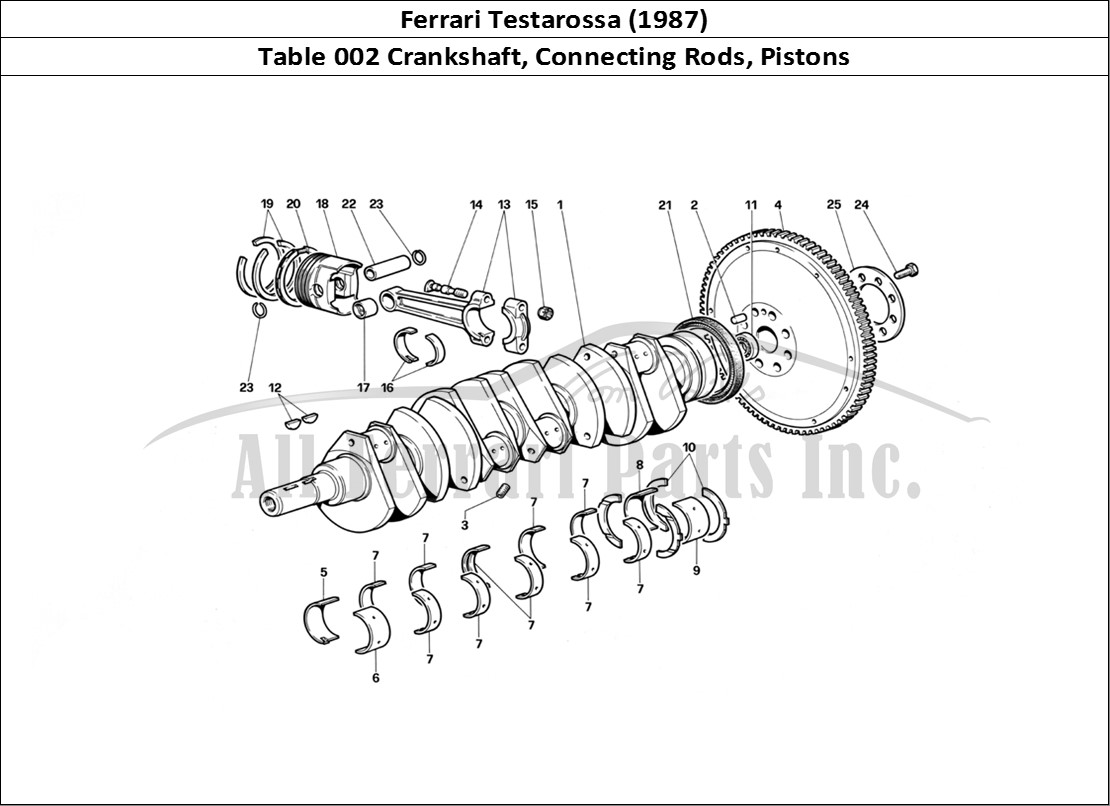 Ferrari Parts Ferrari Testarossa (1987) Page 002 Crankshaft - Connecting R