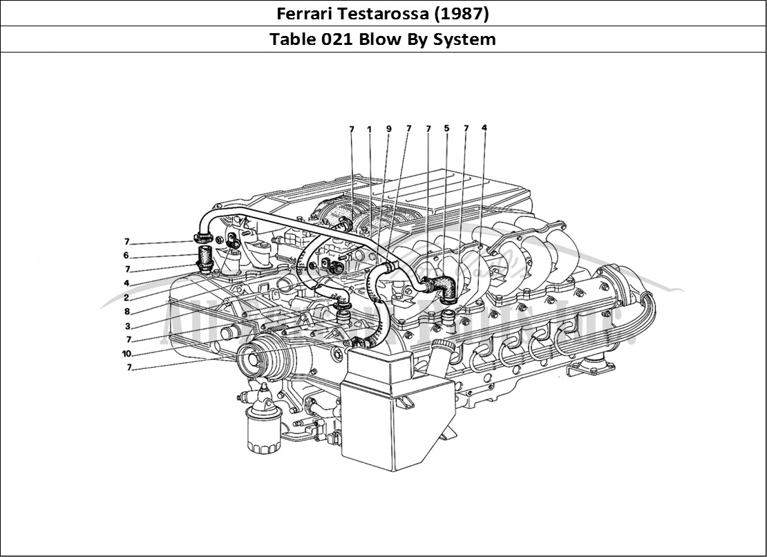 Ferrari Parts Ferrari Testarossa (1987) Page 021 Blow - By System