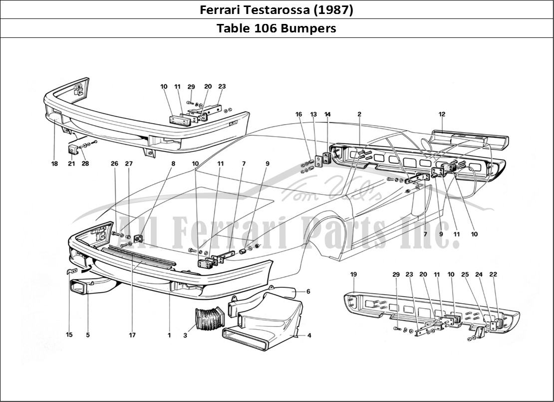Ferrari Parts Ferrari Testarossa (1987) Page 106 Bumpers