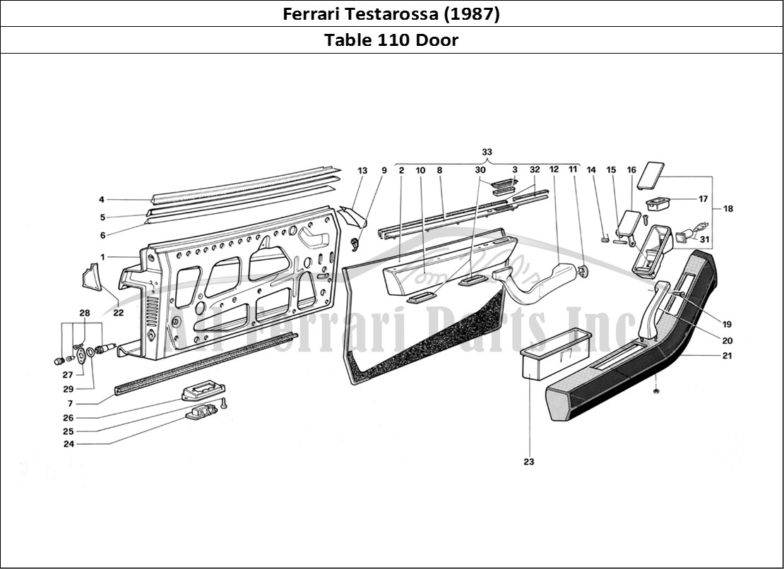 Ferrari Parts Ferrari Testarossa (1987) Page 110 Door