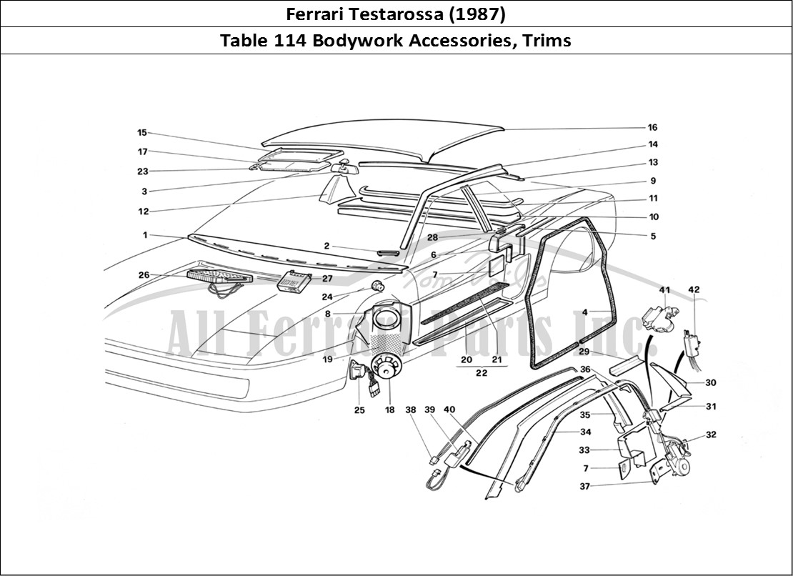 Ferrari Parts Ferrari Testarossa (1987) Page 114 Accessories and Trims