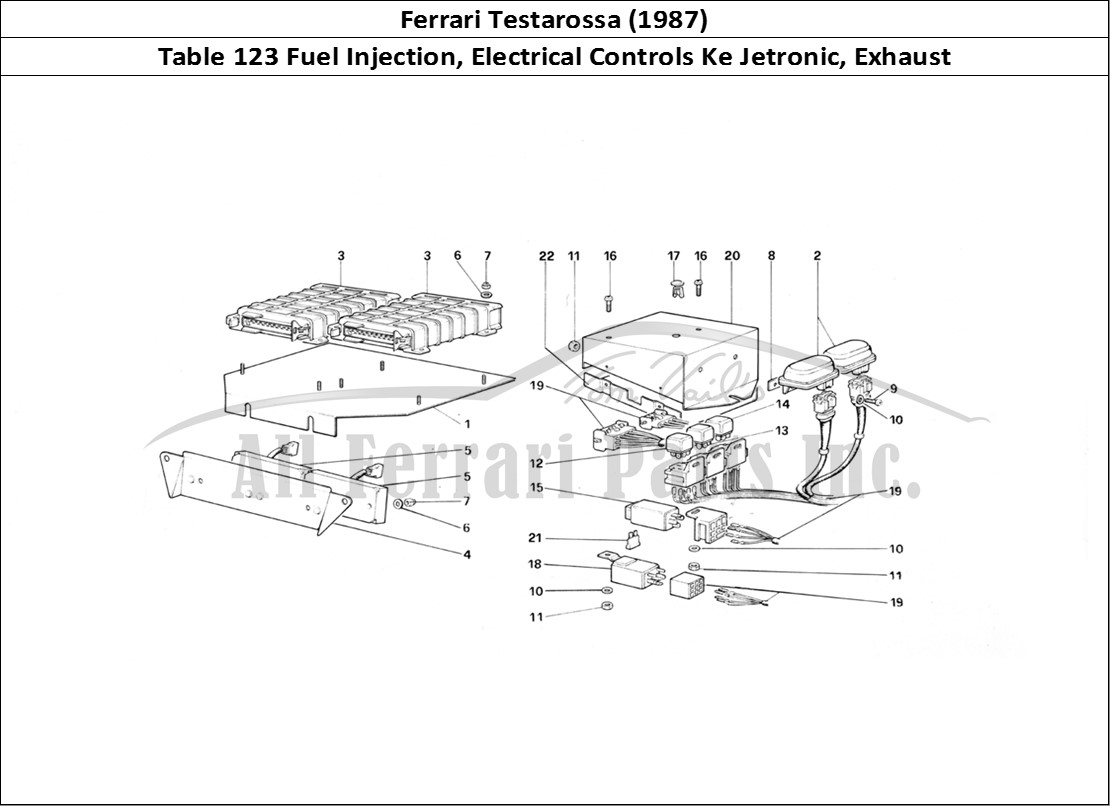 Ferrari Parts Ferrari Testarossa (1987) Page 123 Electric Controls for Ke