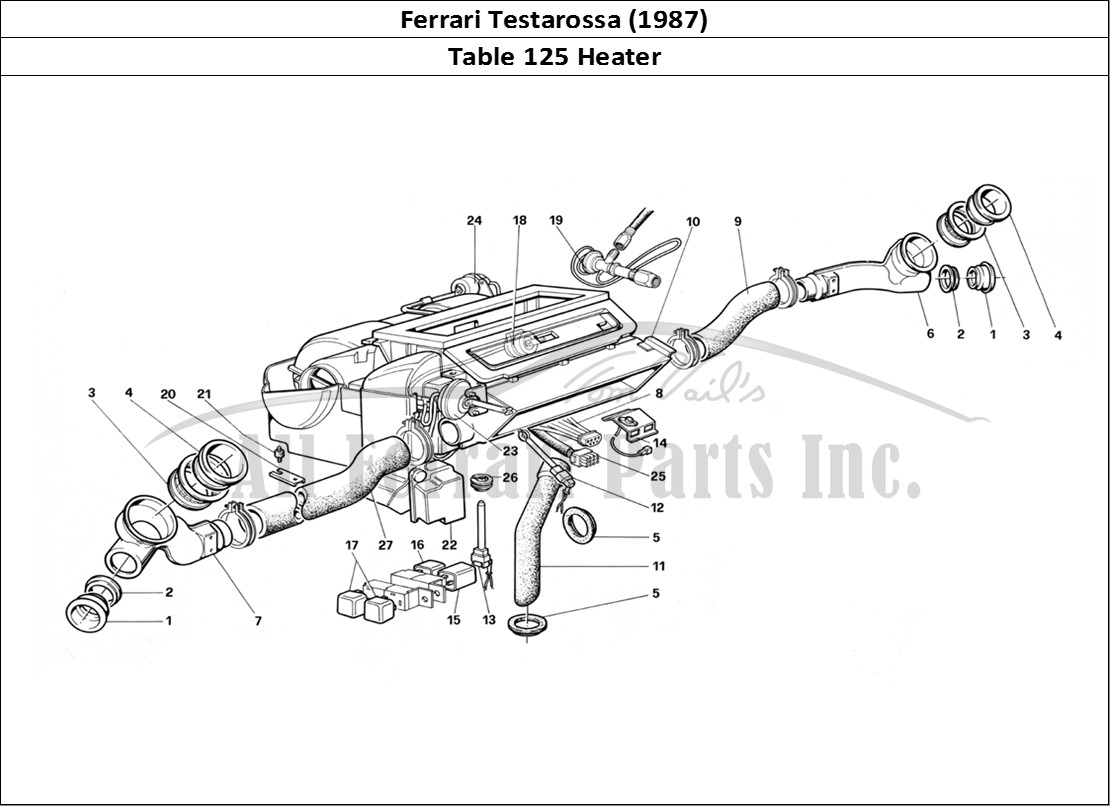Ferrari Parts Ferrari Testarossa (1987) Page 125 Heater Unit