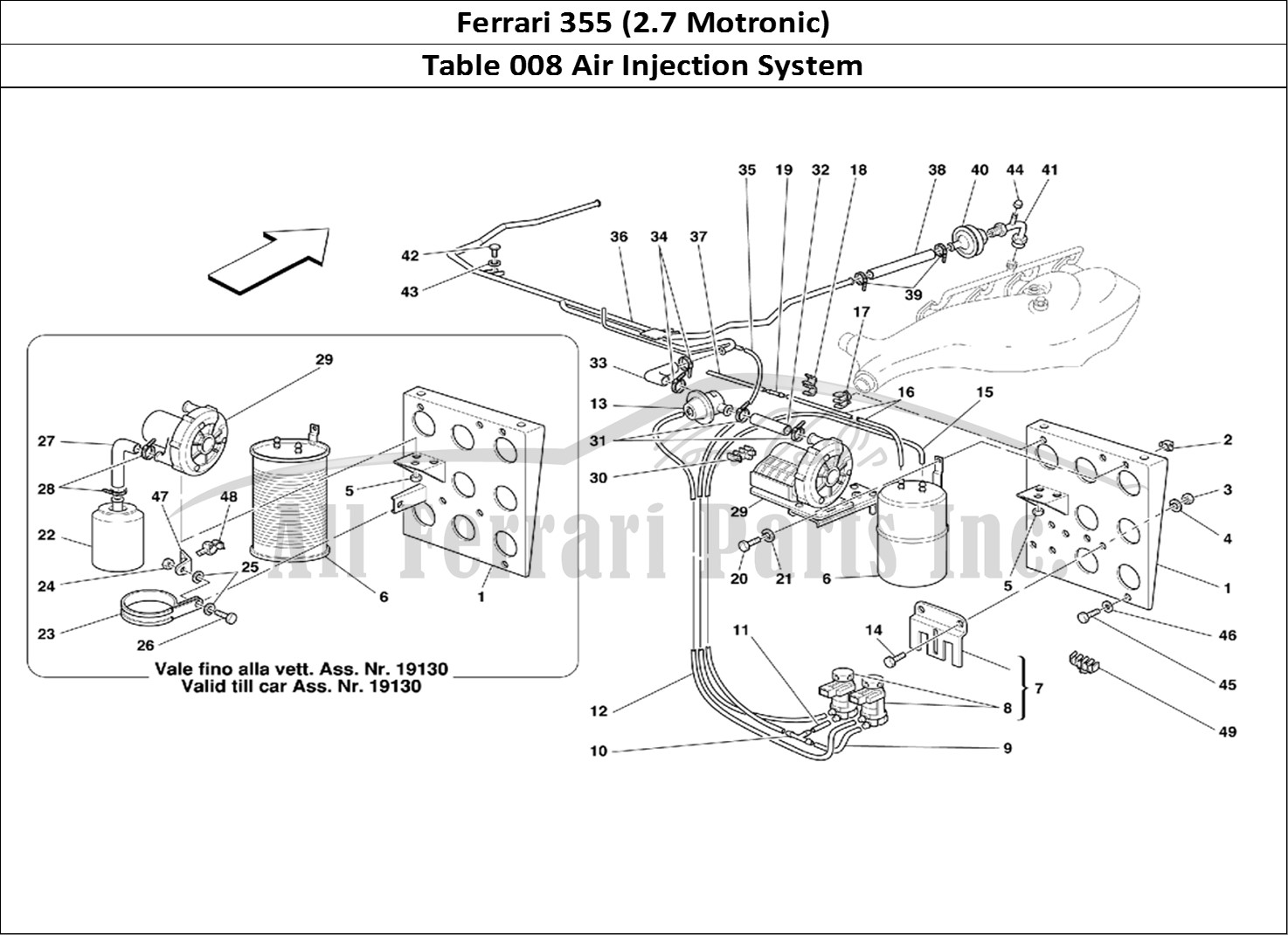 Ferrari Parts Ferrari 355 (2.7 Motronic) Page 008 Air Injection Device