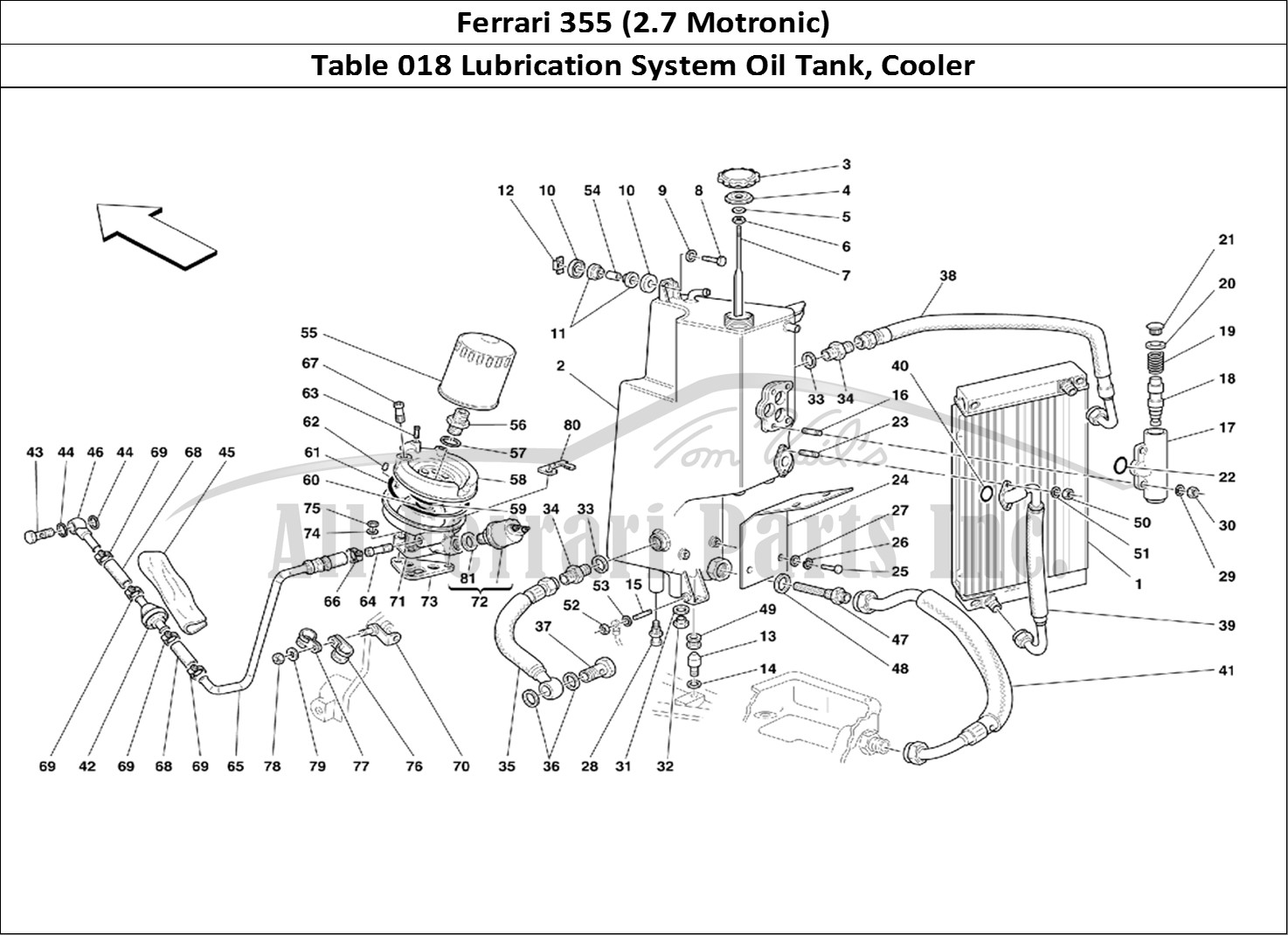 Ferrari Parts Ferrari 355 (2.7 Motronic) Page 018 Lubrication System