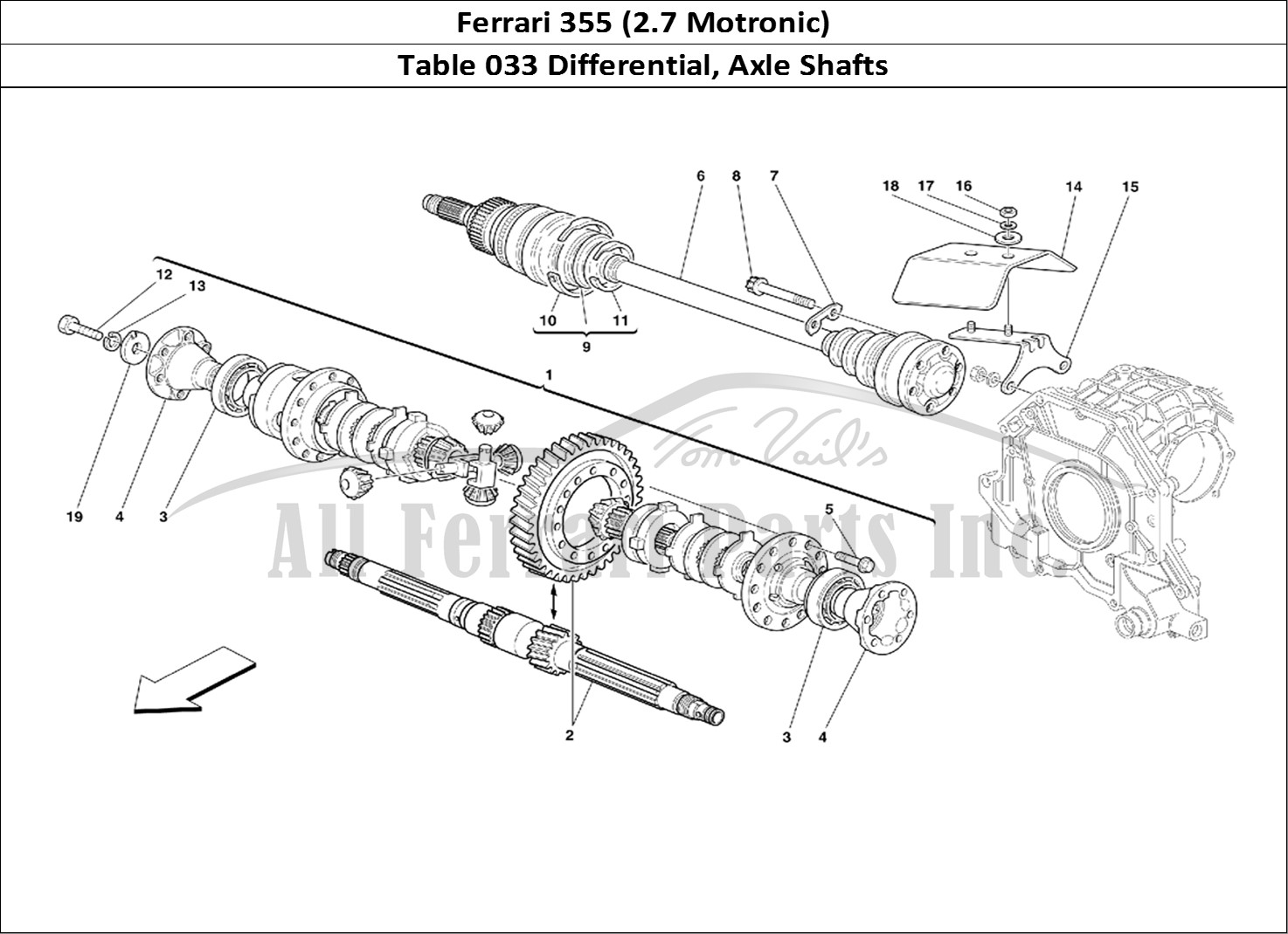 Ferrari Parts Ferrari 355 (2.7 Motronic) Page 033 Differential & Axle Shaft