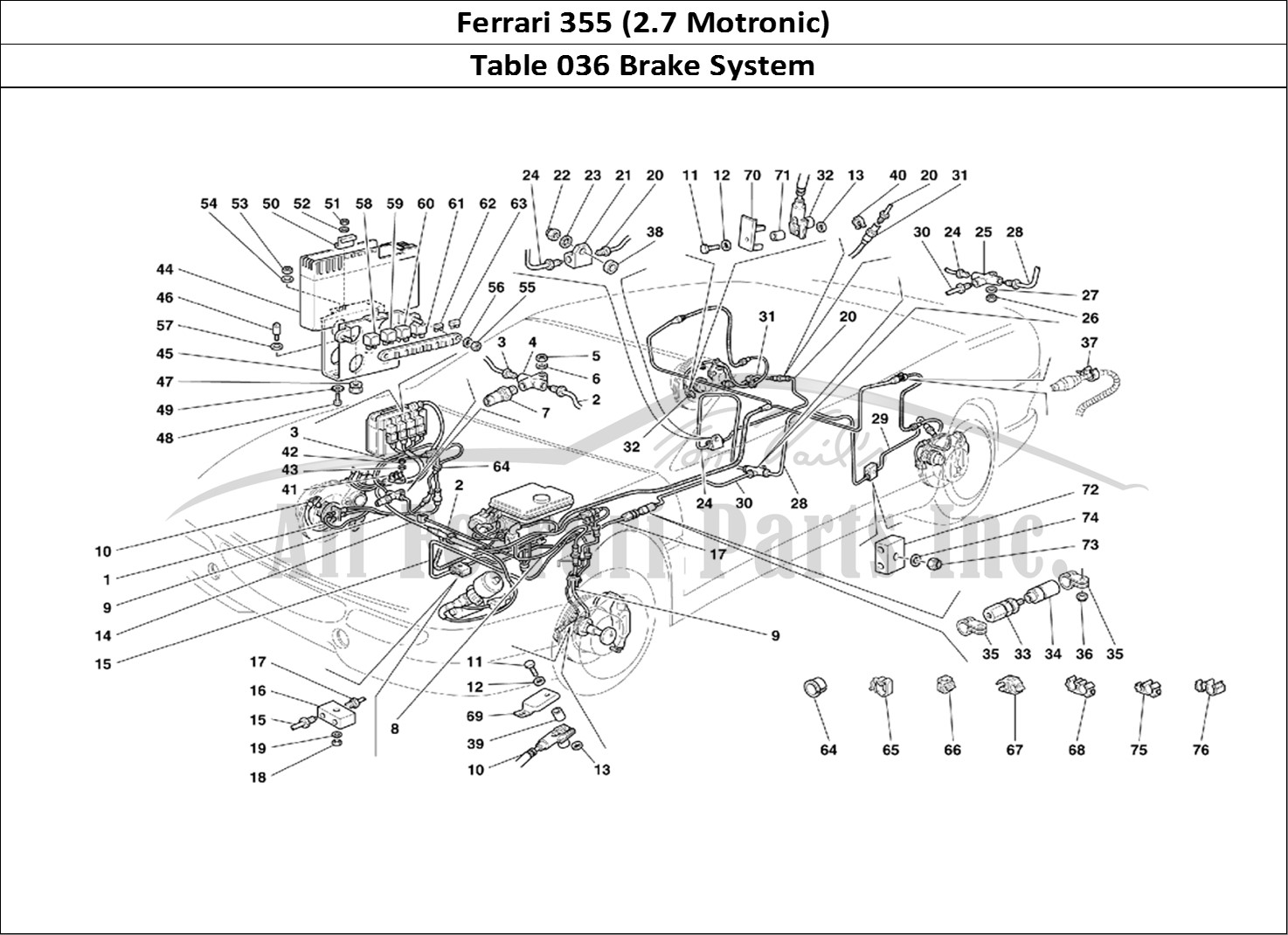 Ferrari Parts Ferrari 355 (2.7 Motronic) Page 036 Brake System