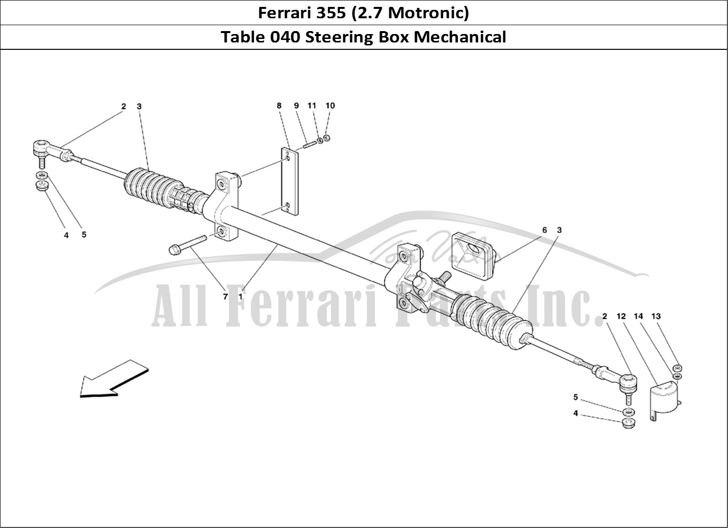 Ferrari Parts Ferrari 355 (2.7 Motronic) Page 040 Mechanical Steering Box -