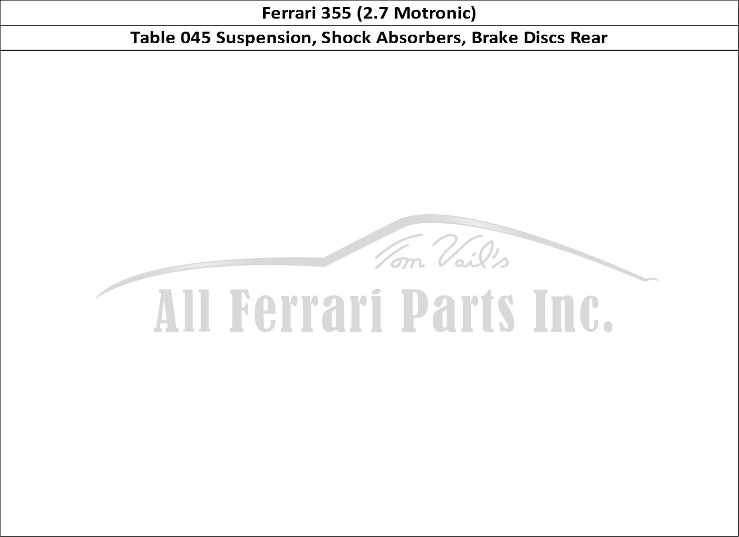 Ferrari Parts Ferrari 355 (2.7 Motronic) Page 045 Rear Suspension - Shock A
