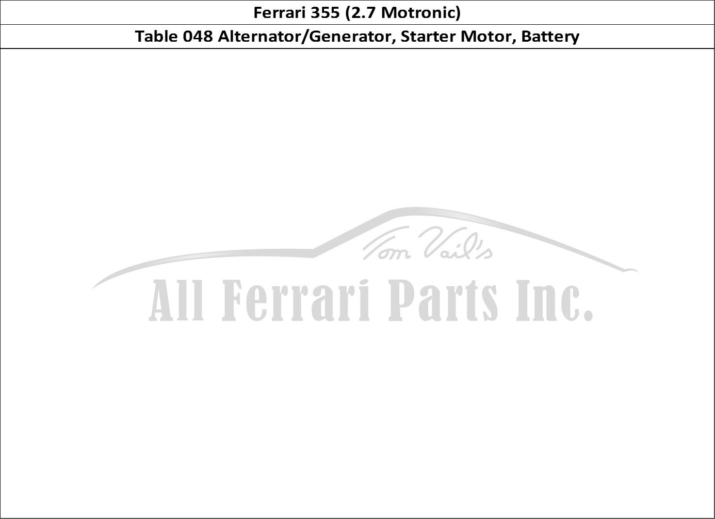 Ferrari Parts Ferrari 355 (2.7 Motronic) Page 048 Current Generator - Start