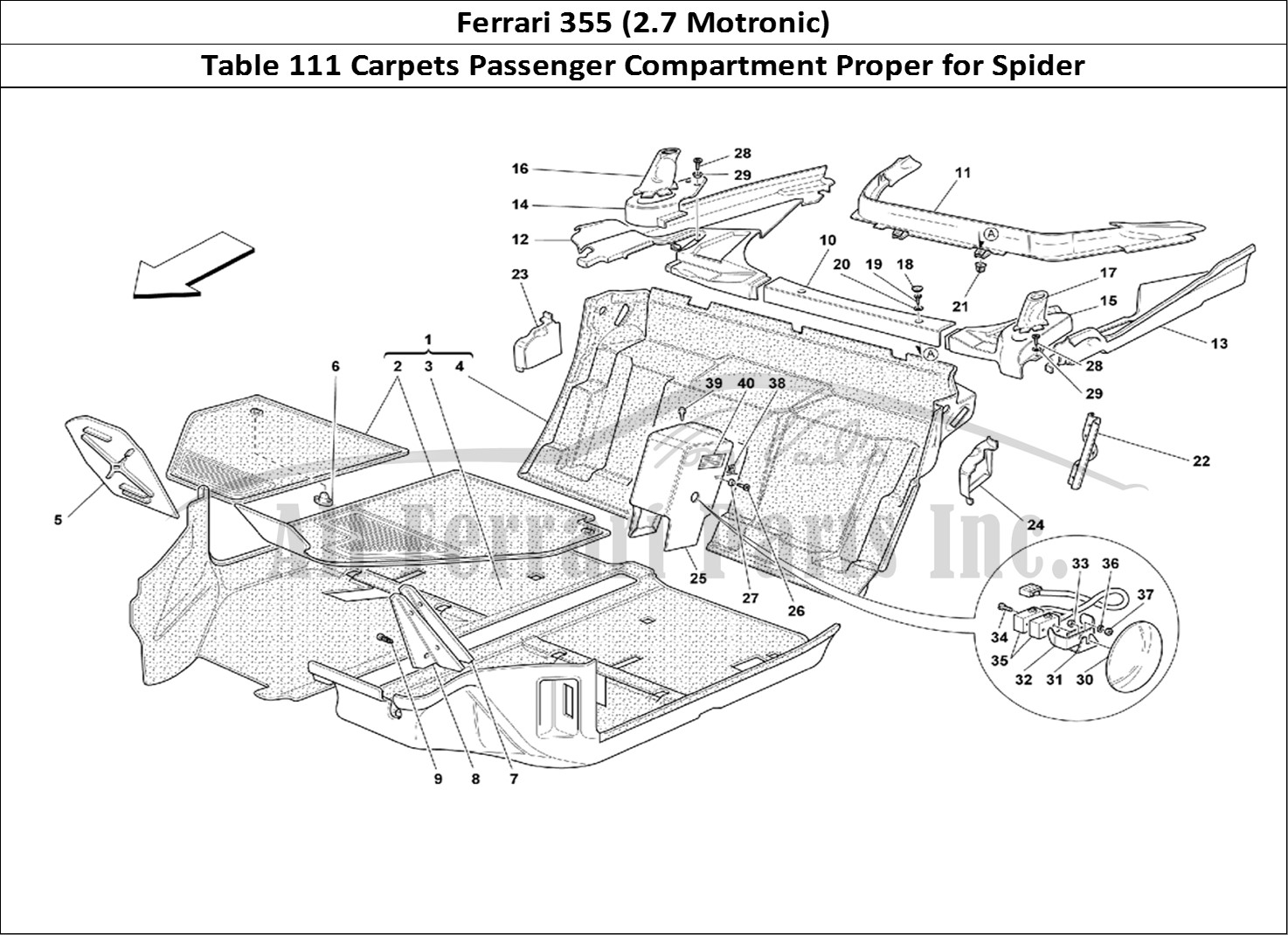 Ferrari Parts Ferrari 355 (2.7 Motronic) Page 111 Passengers Compartment Ca