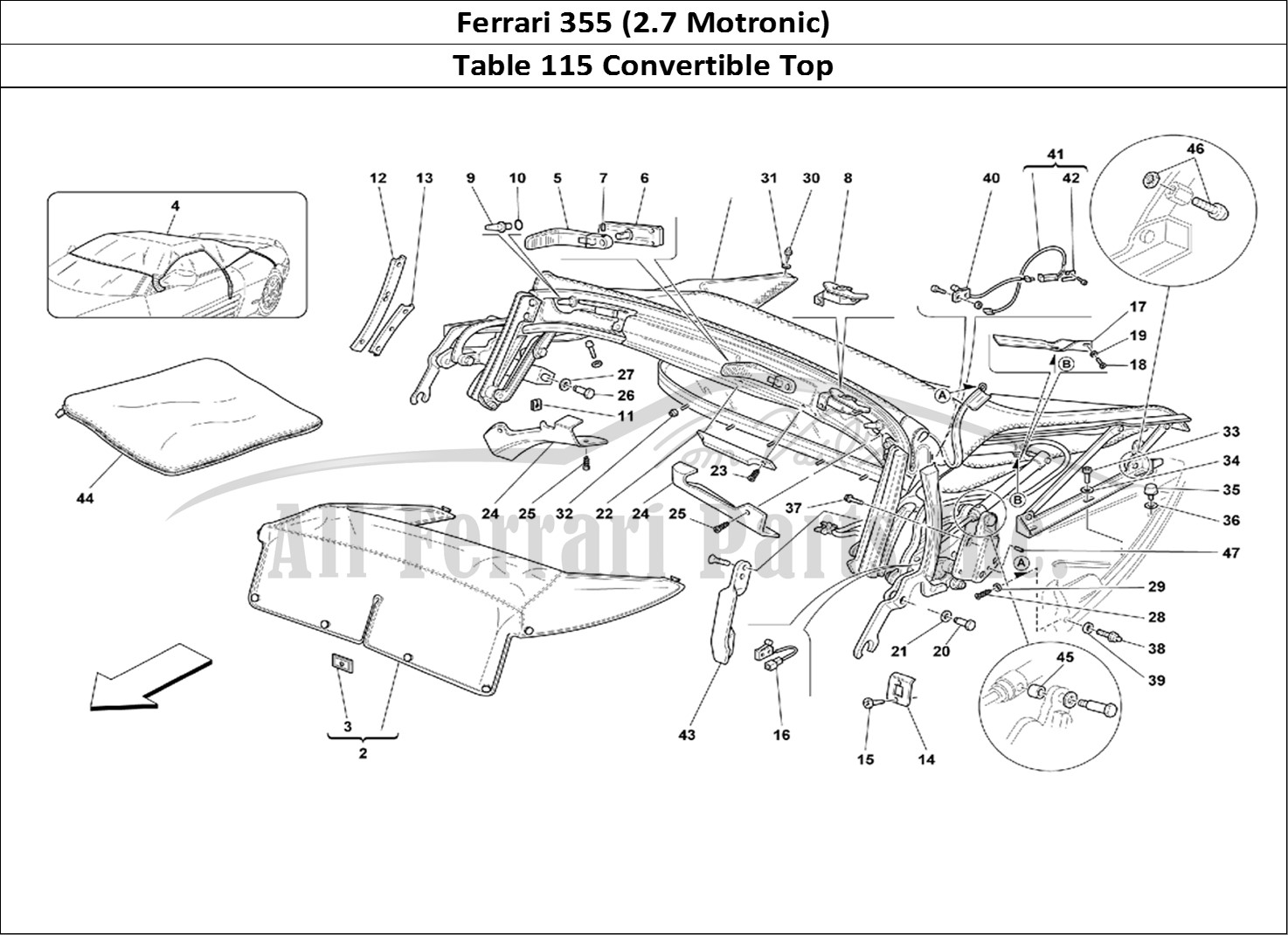 Ferrari Parts Ferrari 355 (2.7 Motronic) Page 115 Top -Valid for Spider
