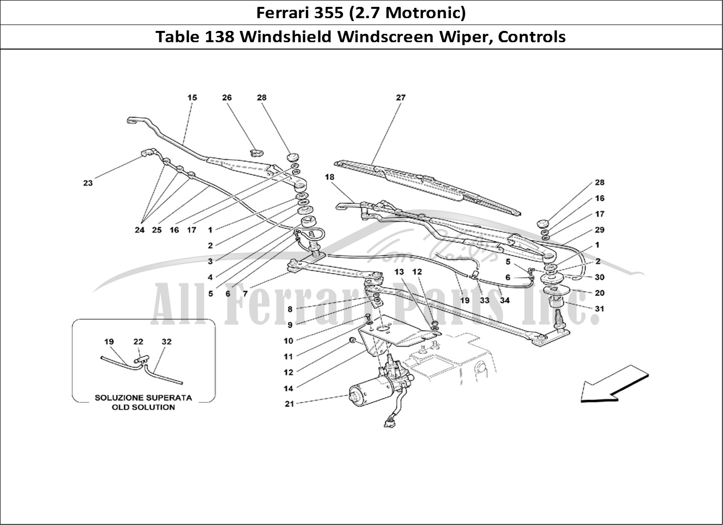 Ferrari Parts Ferrari 355 (2.7 Motronic) Page 138 Windshield Wiper and Cont