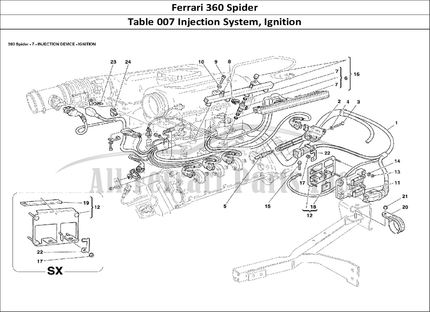 Ferrari Parts Ferrari 360 Spider Page 007 Injection Device - Igniti