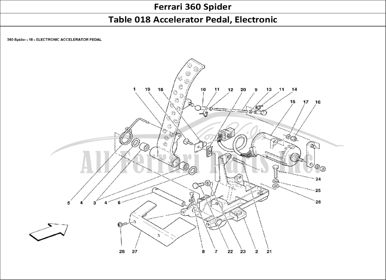 Ferrari Parts Ferrari 360 Spider Page 018 Electronic Accelerator Pe