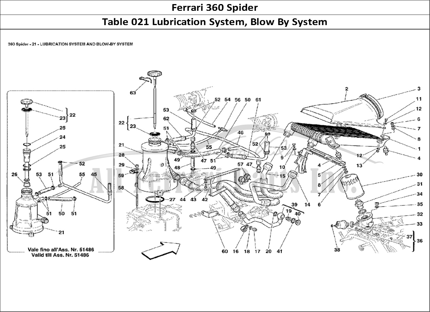 Ferrari Parts Ferrari 360 Spider Page 021 Lubrication System and Bl
