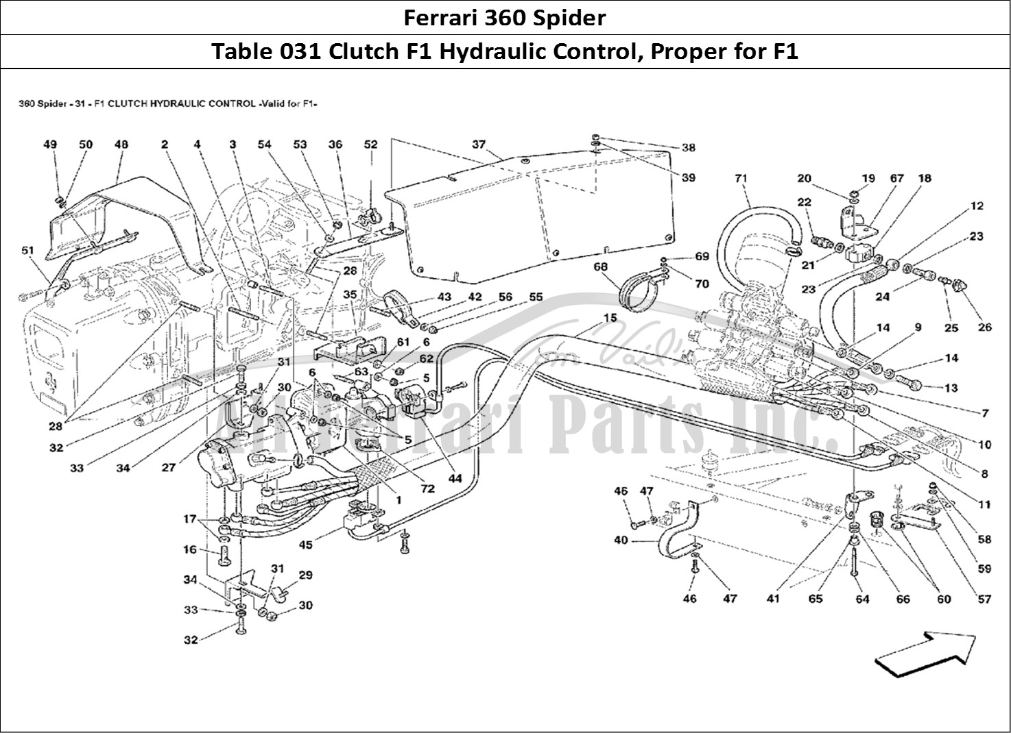 Ferrari Parts Ferrari 360 Spider Page 031 F1 Clutch Hydraulic Contr