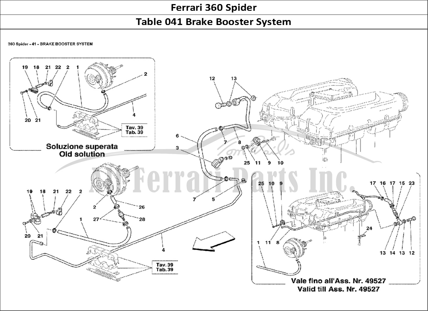 Ferrari Parts Ferrari 360 Spider Page 041 Brake Booster System