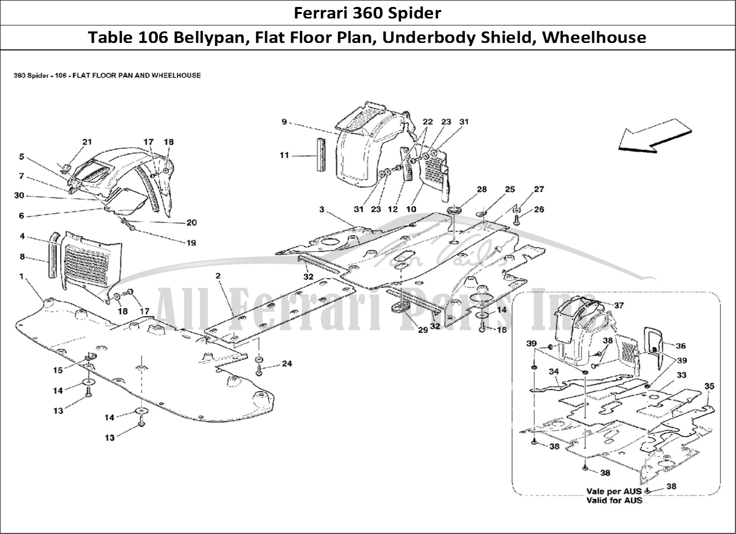 Ferrari Parts Ferrari 360 Spider Page 106 Flat Floor Pan and Wheelh