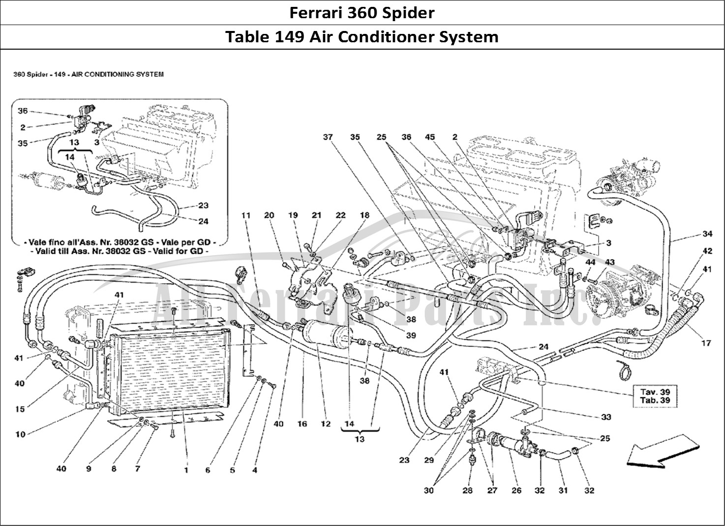 Ferrari Parts Ferrari 360 Spider Page 149 Air Conditioning System