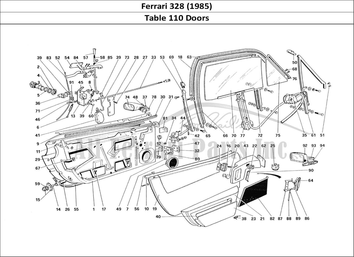 Ferrari Parts Ferrari 328 (1985) Page 110 Doors