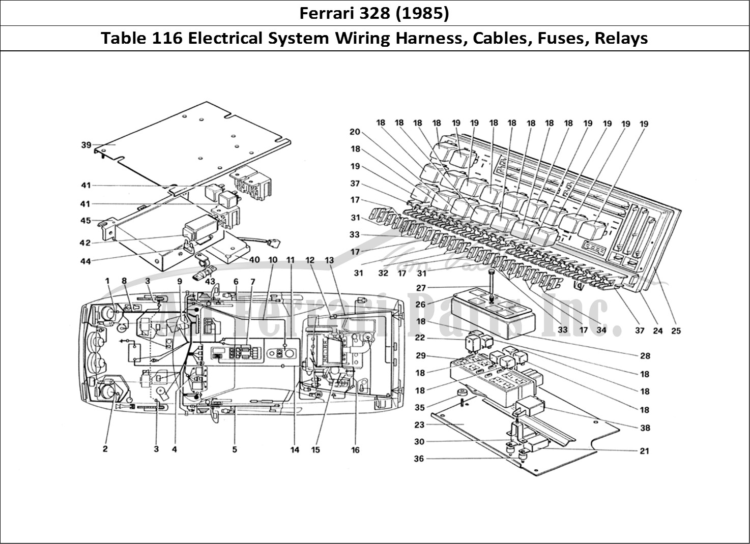 Ferrari Parts Ferrari 328 (1985) Page 116 Electrical System - Cable