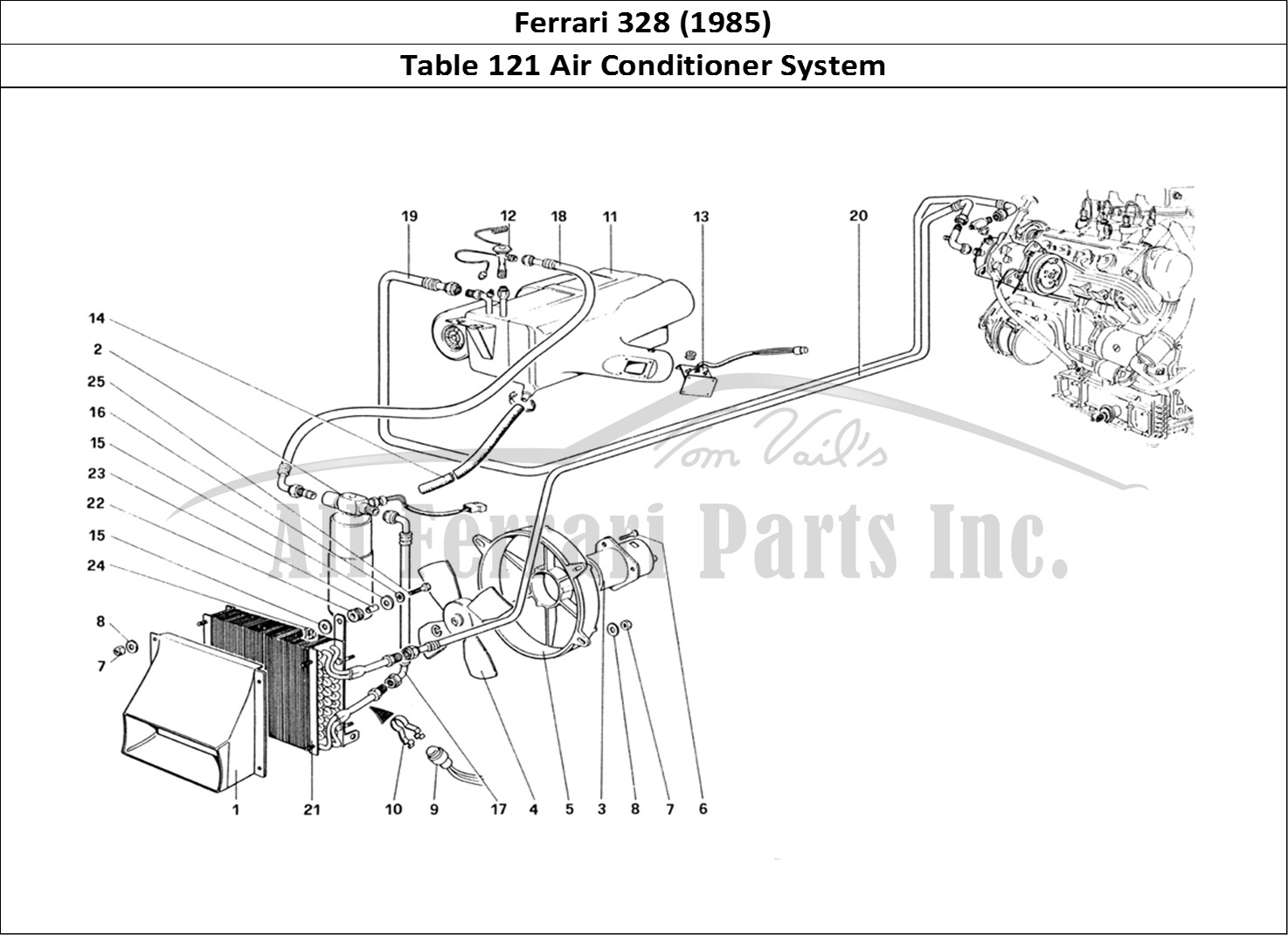 Ferrari Parts Ferrari 328 (1985) Page 121 Air Conditioning System