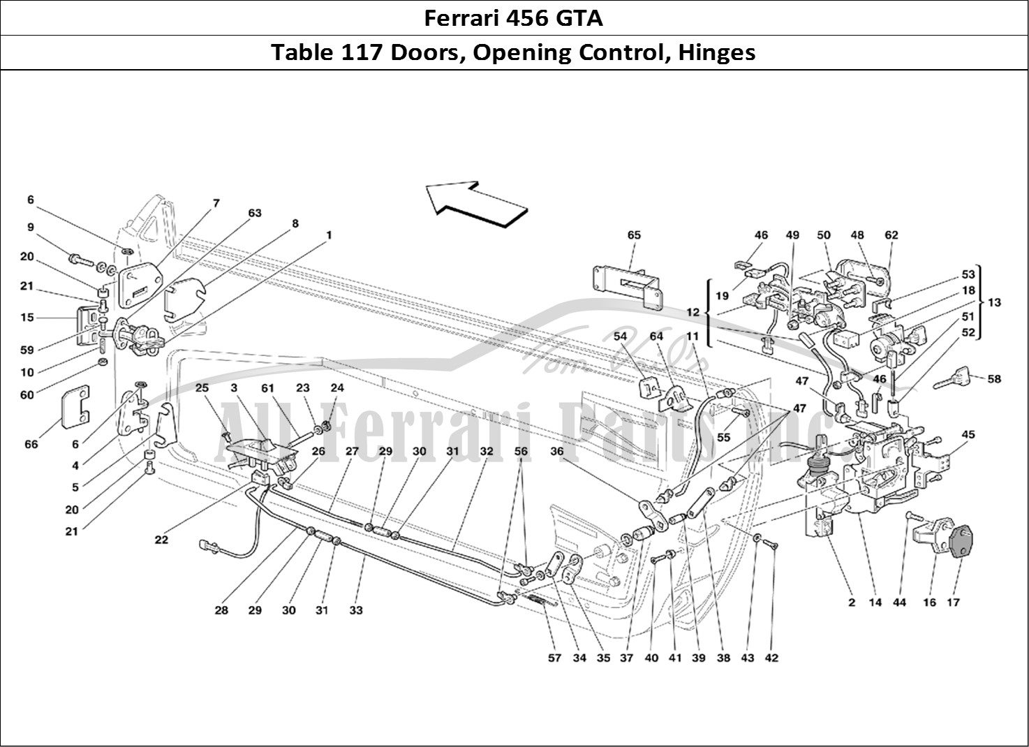 Ferrari Parts Ferrari 456 GT Page 117 Doors - Opening Control a