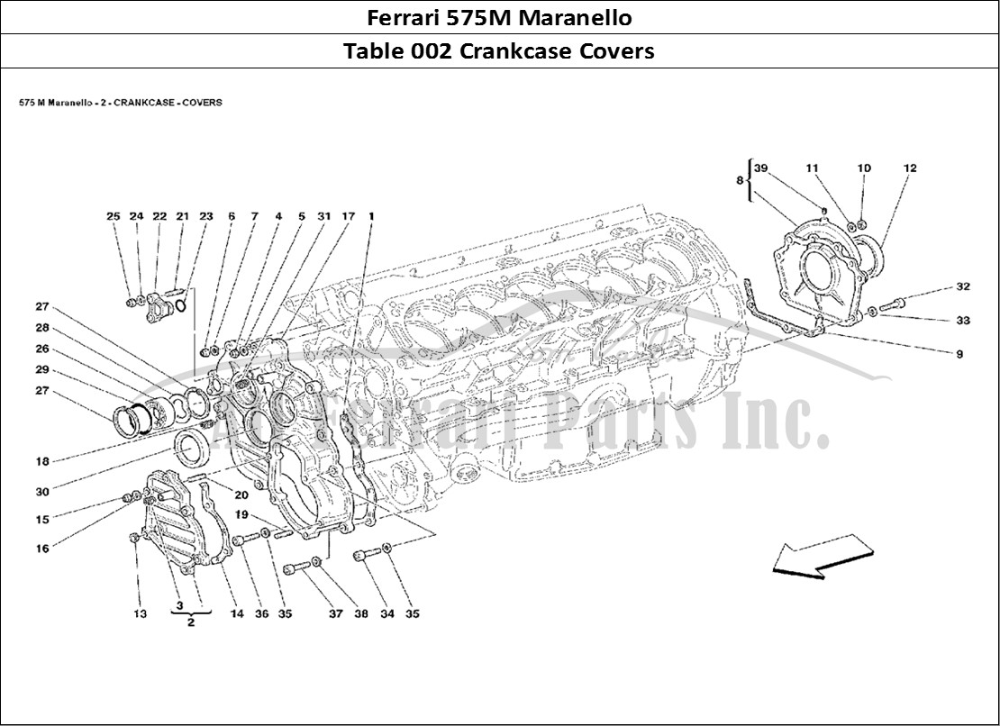 Ferrari Parts Ferrari 575M Maranello Page 002 Crankcase Covers