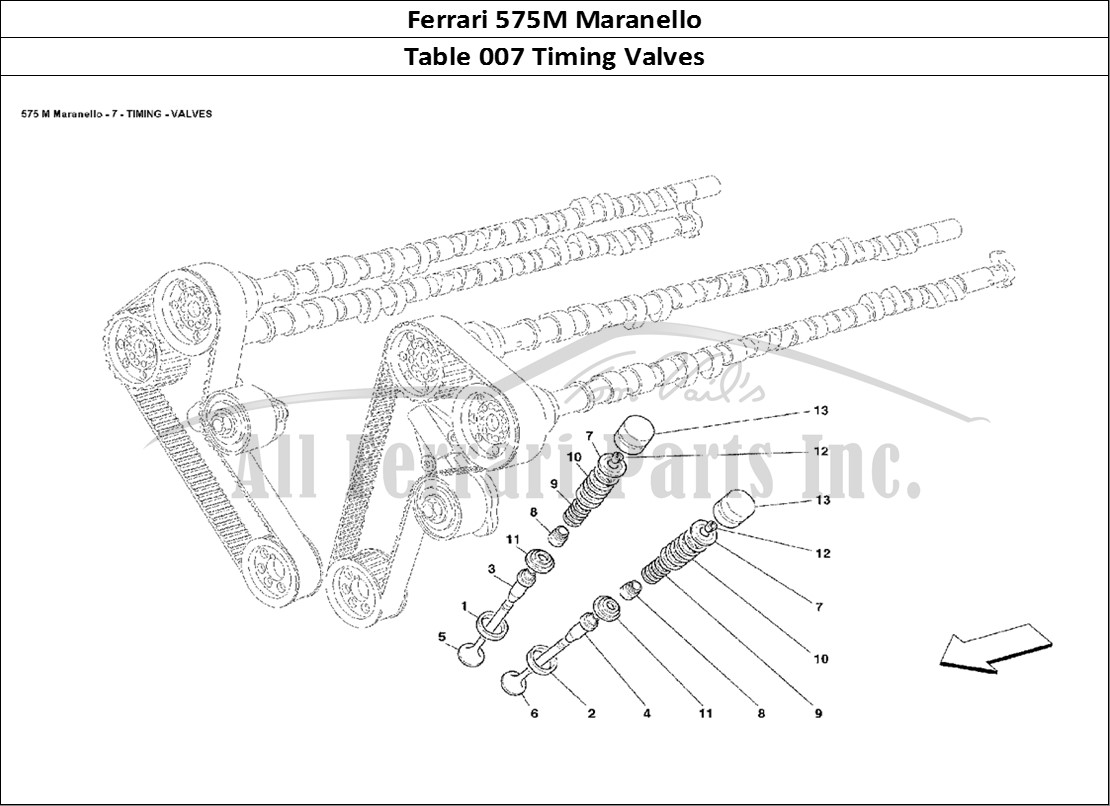 Ferrari Parts Ferrari 575M Maranello Page 007 Timing Valves