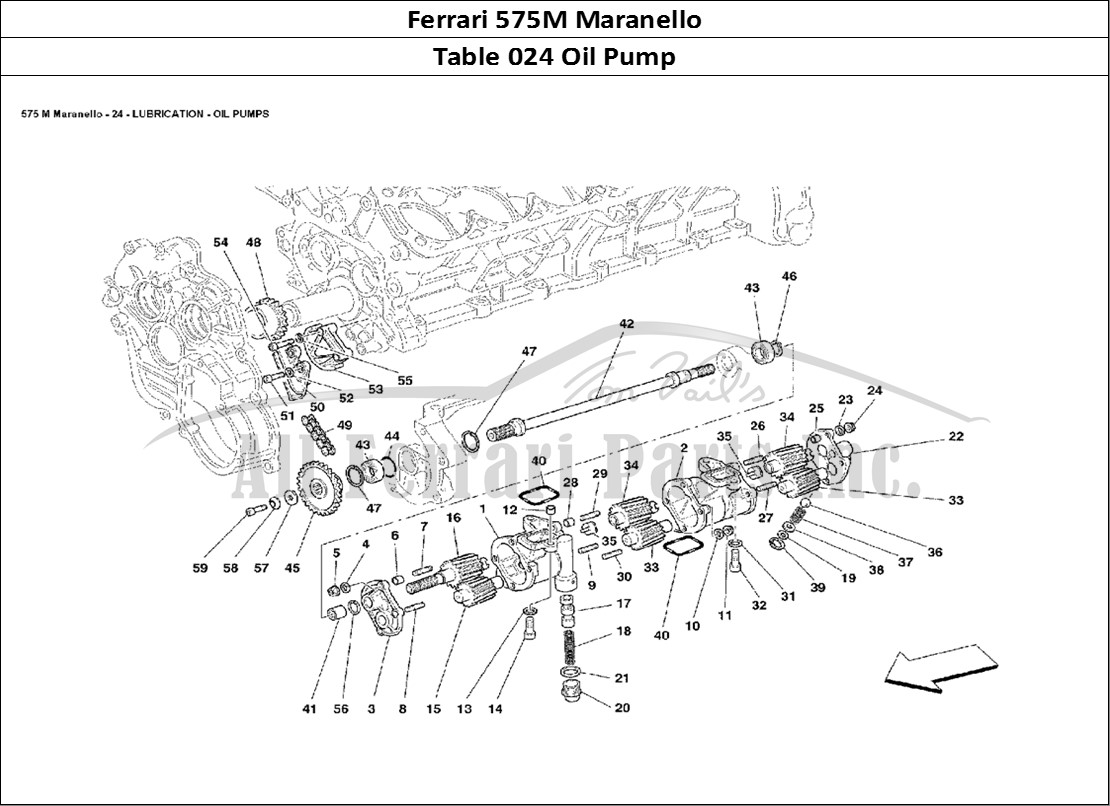 Ferrari Parts Ferrari 575M Maranello Page 024 Lubrication Oil Pumps