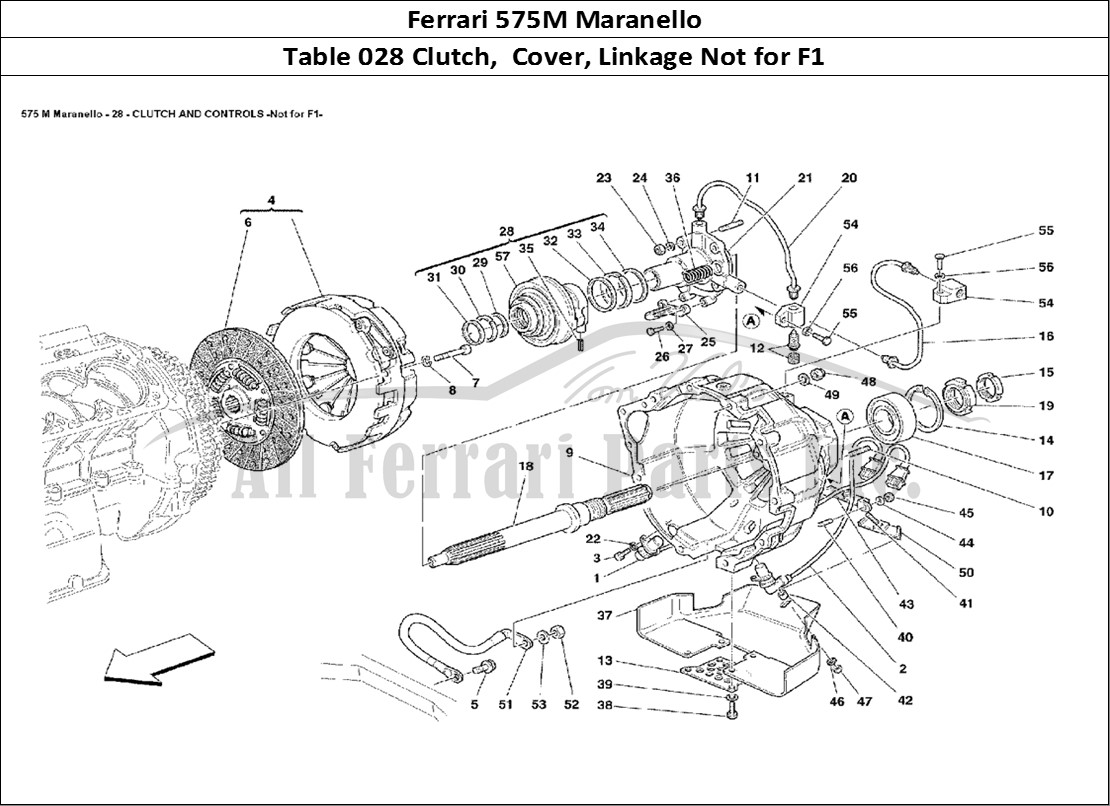 Ferrari Parts Ferrari 575M Maranello Page 028 Clutch and Controls Not f