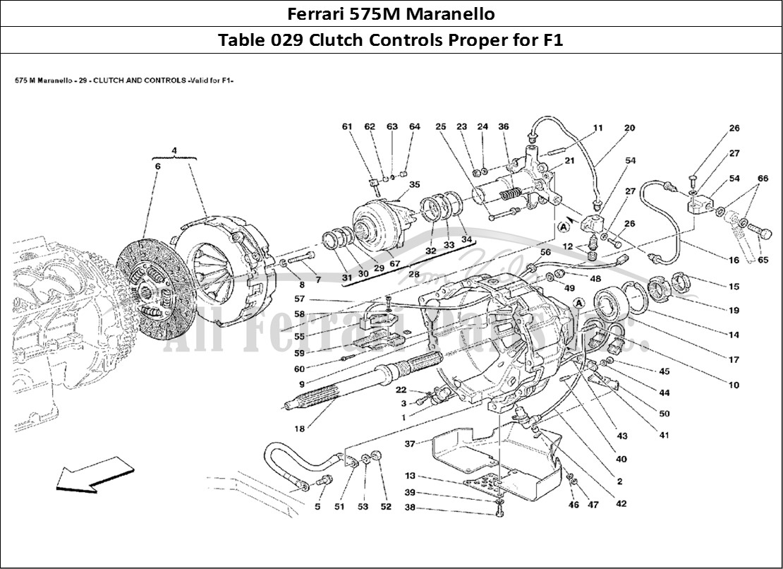Ferrari Parts Ferrari 575M Maranello Page 029 Clutch and Controls Valid
