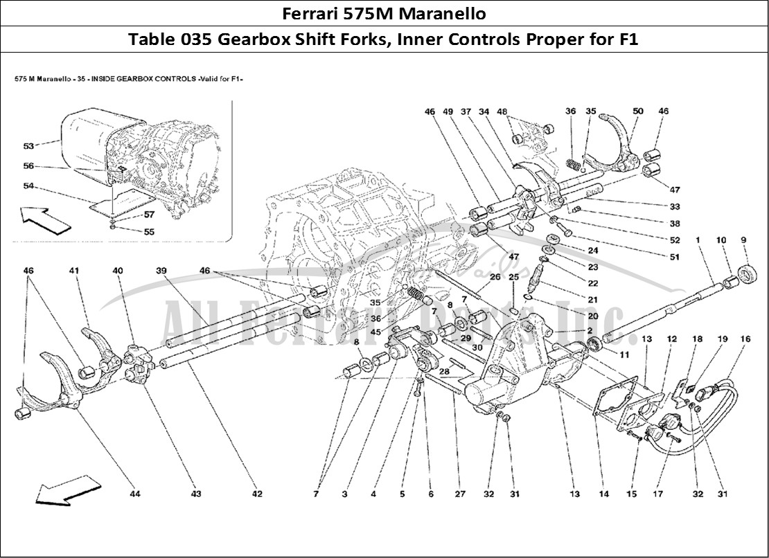 Ferrari Parts Ferrari 575M Maranello Page 035 Inside Gearbox Controls V